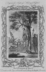 Meaux kormányzója 1773-ban kivégezte azon a fán, amelyre felakasztotta angol foglyait.