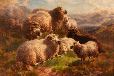 Este a dombokon, Loch Tay, Perthshire (olaj, vászon)
