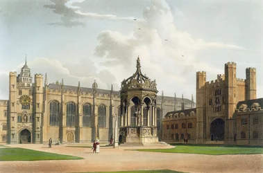 A Court of Trinity College, Cambridge, a 