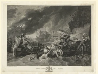 A Cape La Hogue-i ​​tengeri csata, 1692 A La Hogue-i ​​csata (cím a tárgyon)