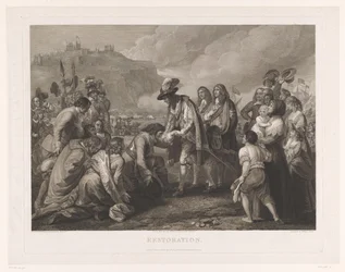 II. Károly angol megérkezik a doveri tengerpartra, 1660. május 25-én Restaurálás (cím az objektumon)