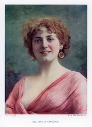 Ruth Vincent, színésznő és énekes, 1901.