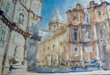 572 Késő délutáni árnyékok - Palermo, Quattro Canti