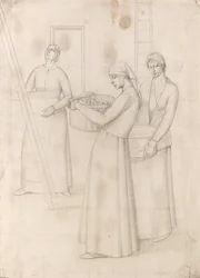 Tanulmány a „Design for Wall Decoration”-hez, 1918 körül (ceruza papíron)