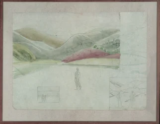 Tanulmány Santissima Trinitának, 1924 körül (ceruza és akvarell papíron)