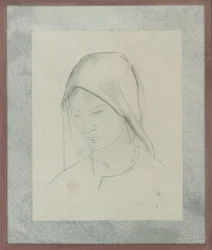 Tanulmány Szent Márton oltárképhez, 1928 körül (ceruza papíron)