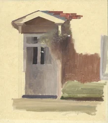 A Line Holt Farm House bejárati ajtaja (olaj, ceruza, pauszpapír)