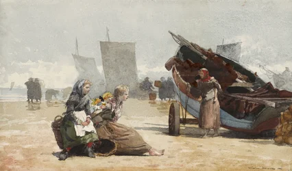 Tengerparti jelenet, Cullercoats, 1881