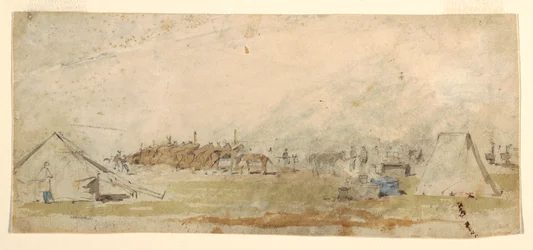 Rajz, katonai táborozás, 1862