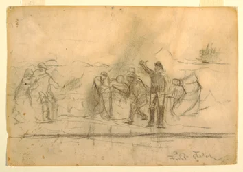 Rajz, Első vázlat "A roncshoz", 1885-86