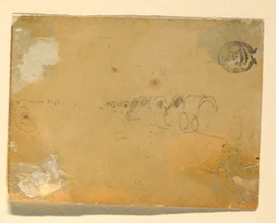 Rajz, vázlatrajz szekérvonatról, 1862