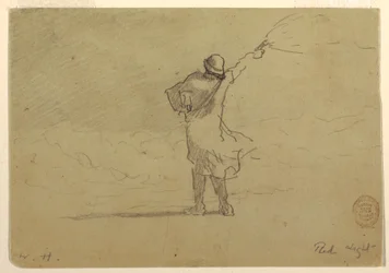 Rajz, "Vörös fény", valószínűleg 1883