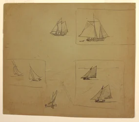 Rajz, Vitorlás vázlatok, 1881-82