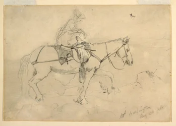 Rajz, tanulmány a "Bridle Path, White Mountains"-hoz, 1868. augusztus 24.