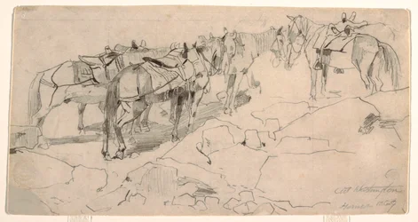 Rajz, tanulmány a "Mount Washington" és a "The Summit of Mt. Washington" című képekhez, 1869