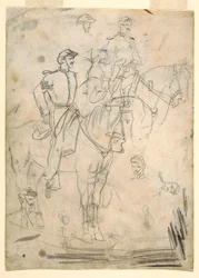 Rajz, Egy tiszt két vázlata, 1862