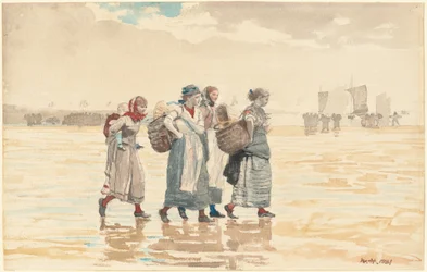 Négy halasszony a tengerparton, 1881.