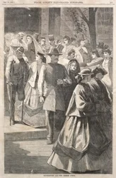Hálaadás napja – A templom tornáca, 1865.