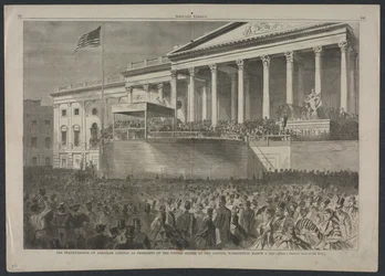Abraham Lincoln beiktatása az Egyesült Államok elnökévé, 1861. március 4.