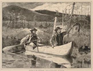 Csapdázás az Adirondacksben, a Minden szombaton: Ilustrated Journal of Choice Reading, 1870. december 24.