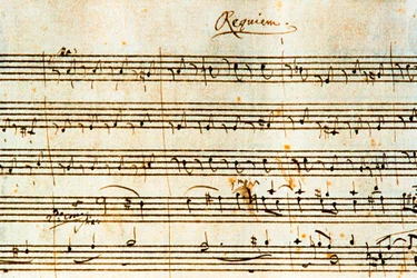Wolfgang Amadeus Mozart (1756-1791) osztrák zeneszerző, Requiem, K. 626 autográf partitúrája