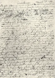 Wolfgang Amadeus Mozart (1756-1791) osztrák zeneszerző. Kézzel írt levél nővérének, Nannerlnek. Nápoly 1770. március 19