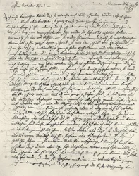 Wolfgang Amadeus Mozart (1756-1791) osztrák zeneszerző. Kézzel írt levél az apának. Bécs 1783. december 6