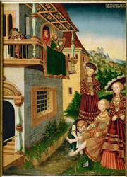 David és Bathseba (festmény hársfára)