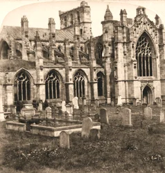 Melrose Abbey, Melrose, Skócia, 1896.