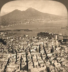 Nápoly, Öböl és Vezúv, Olaszország, 1897.
