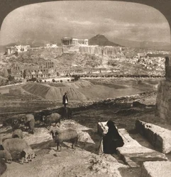 Az Akropolisz, Athén, Görögország, 1902.
