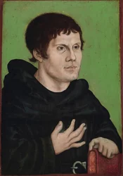 Német: Posthumes Bildnis Martin Luthers (1483-1546) als Augustinermönch Luther Márton Augustinus szerzetes posztumusz portréja