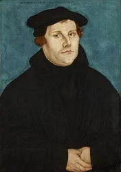Luther Márton, mellkép, jobbra néző mellkép