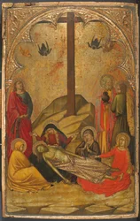 Siralom a halott Krisztus felett, 1370-88.