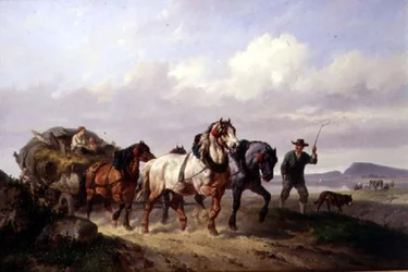 Draft Horses csapata (olaj, vászon)