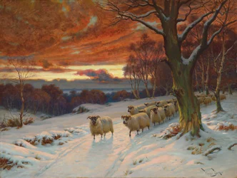 Téli este (olaj, vászon)