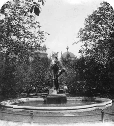 Szökőkút, München, Németország, 1900.