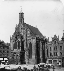 A Frauenkirche, Nürnberg, Bajorország, Németország, 1900 körül.