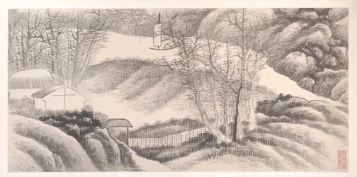 Tizenkét hónap tájképei, 1685 körül (tizenkét festőlapból álló album; tinta, papír)
