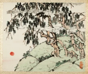 Táj és figura, Liu Songfu 山水册页 Tájképek és kalligráfia című albumából