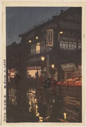 Tokió tizenkét jelenete: Kagurazaka utca éjszakai eső után (Tôkyô jûni dai: Kagurazaka-dôri, ugo no yoru),