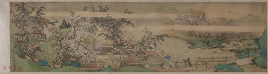 Tisztító gyógynövények a patakban egy tavaszi napon, 1703.
