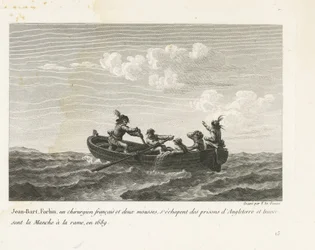Jan Bart megszökik egy angol börtönből, és csónakkal átkel a Csatornán, 1689 Jean-Bart, Forbin, un operations français et deux mousses s