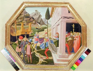 Helen elrablása, 1450-1455 körül (tojástempera fán)