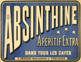 Poszter extra aperitif abszinthoz, minden kávézóban