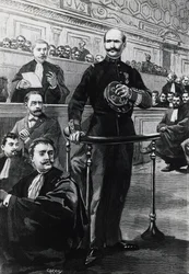 Charles Walsin-Esterhazy parancsnok letétele az Emile Zola-per során