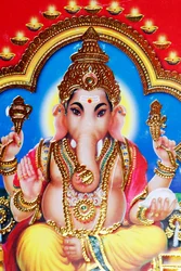 Ganesha vagy Ganapati: az elefántfejű hindu isten.