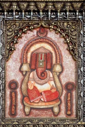 Ganesha vagy Ganapati: az elefántfejű hindu isten. Dubai. Egyesült Arab Emírségek.
