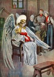 Őrangyal. 1910 körül (metszet)