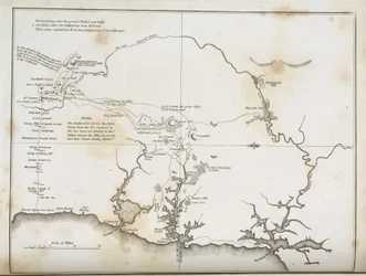 Sydney és a környező területek térképe, Ausztrália, 1798
